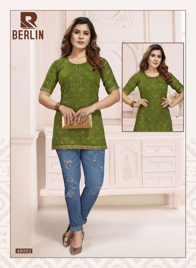 Raashi Berlin New Casual Wear Rayon Designer Top Collection